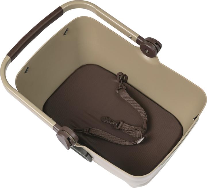 Actual product image Basil Buddy panier de vélo pour chien KF, 32L, brun biscotti (Dog, Washable)
