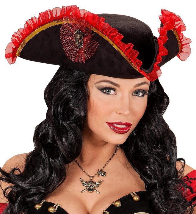 Actual product image Widmann Deluxe tricorn pirate hat women