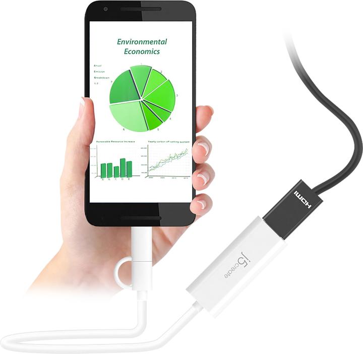 Produktbild j5Create JUA165C-N Adattatore per display da Android™ USB™ a HDMI™ (USB Typ-C, 1.50 cm)