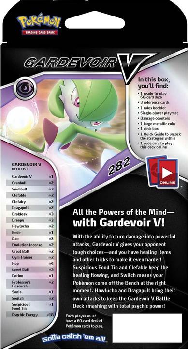 Immagine prodotto Pokémon Vbattle Deck - Gardevoir. EN (Inglese, Ponte)