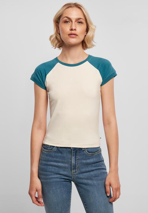 Actual product image Urban Classics Ladies Organic Stretch Short Retro Baseball Tee (4XL)