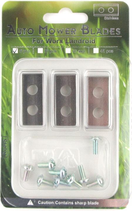 Image du produit PhoneLook Set de lames de rechange tondeuse Worx / Landroid (9 x, vis incluses)