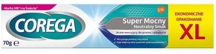 Actual product image Corega Super Powerful Fastening Cream For Toothed Prostheses Natural Taste 70G