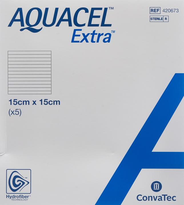 Actual product image Aquacel Ag Extra Hydrofiber bandage (5 x)