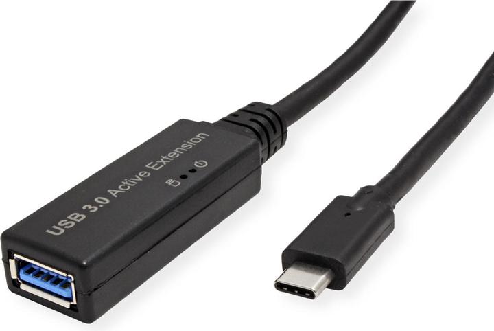 Actual product image Roline Ultra Long USB3.2 Gen1 Extension Cable, C-A, ST/BU, 5m (5 m, USB 3.2 Gen 1)