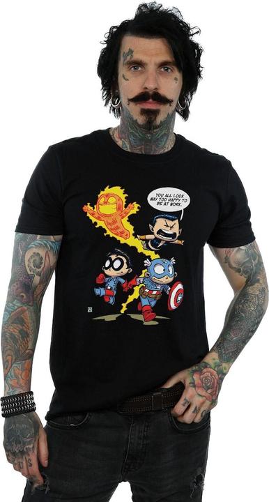 Actual product image Mens Avengers Invaders Cartoon T-Shirt (3XL)