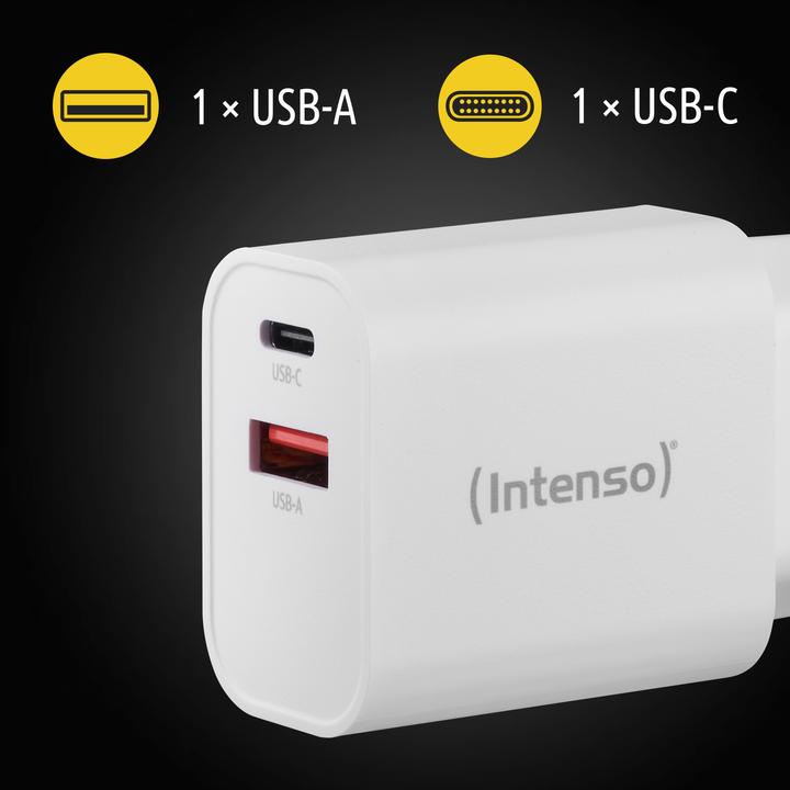 Actual product image Intenso 1x USB-A to 1x USB-C adapter white (30 W)
