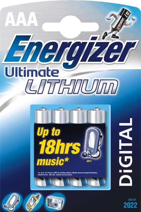 Actual product image Energizer Ultimate Lithium (4 pcs., AAA, 1150 mAh)