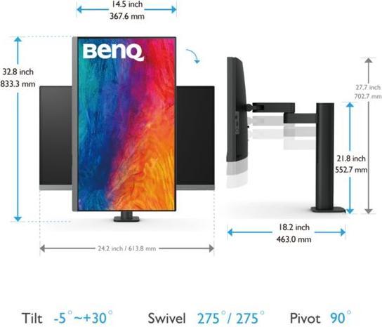 Actual product image BenQ PD2706UA (3840 x 2160 Pixels, 27")