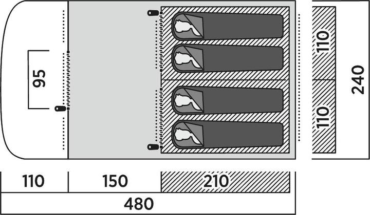 Produktbild Easy Camp Palmdale 400 (Tunnelzelt, 14 kg, 4 Personen)