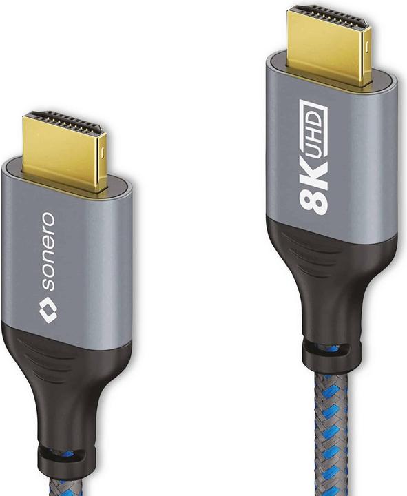 Immagine prodotto Sonero Cavo HDMI, 8K60, grigio/blu, 3 m (3 m, HDMI)
