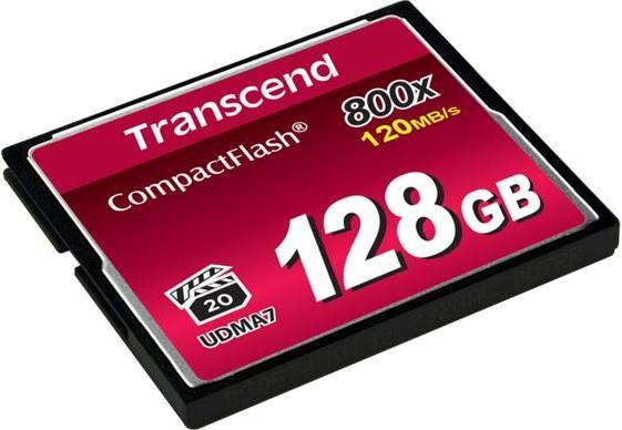 Produktbild Transcend Premium CompactFlash 128GB Card R120MB/s VGP 20 MLC (128 GB, CF, U3, UHS-II)