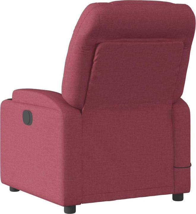 Actual product image VidaXL Massage chair wine red fabric,Colour: Wine red,Material: Fabric