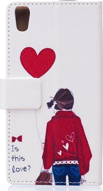 Produktbild MU Style Case aus Leder mit Mädchen mit Herzballon (Blackberry DTEK 50)