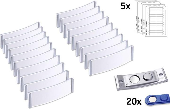 Immagine prodotto Badgepoint POL20MA66-20DR Badge portanome, 64 x 22 mm, color metallo