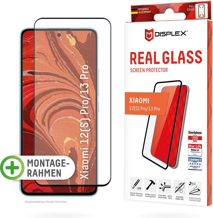 Actual product image Displex Real Glass, Full Cover Panzerglas (1 Piece, Xiaomi 13 Pro, Xiaomi 12 Pro)