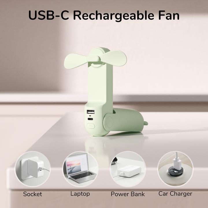 Produktbild Jisulife Handheld Fan Life8 green
