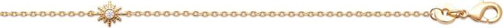 Lara Vergoldetem Messing ARMBAND – 16+2 – ZIRKONIA – SONNE (Vergoldet)