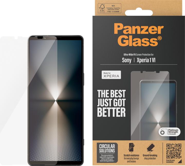 Actual product image PanzerGlass Screen Protector Sony Xperia 1 VI / Ultra-Wide Fit (1 Piece, Sony Xperia 1 VI)