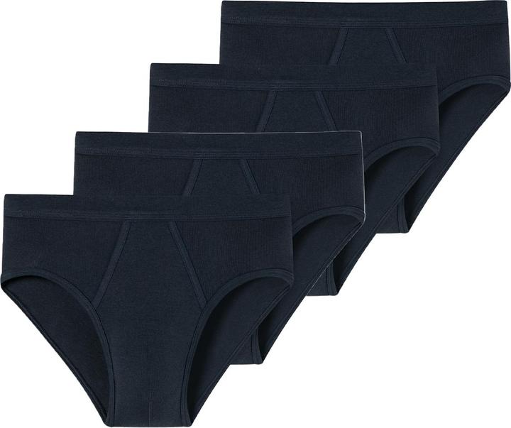 Actual product image Schiesser Pack of 4 Cotton Essentials Fine Rib Sports Briefs / Underpants (L, pack of 4)