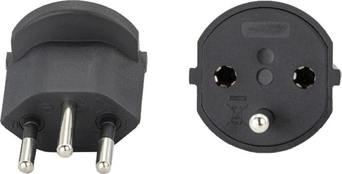Actual product image Technikdepot Power plug adapter EU to Swiss plug black