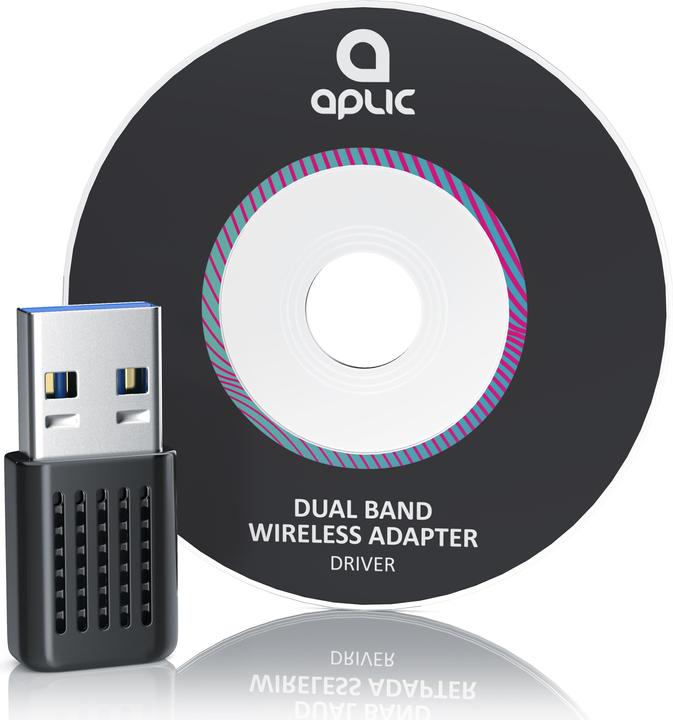 Produktbild Aplic WLAN USB Adapter, WIFI USB 3.0 Stick 1200 Mbit/s, 2,4 + 5 GHz, 802.11 ac/n/b/h/g, Windows 11 (USB)