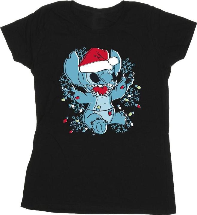 Immagine prodotto Disney Lilo And Stitch Christmas Lights Sketch Maglietta Donna (XL)