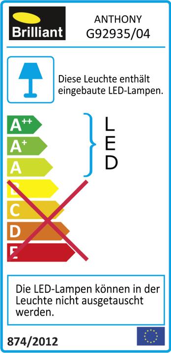 Label énergétique Brilliant Anthony (200 lm)