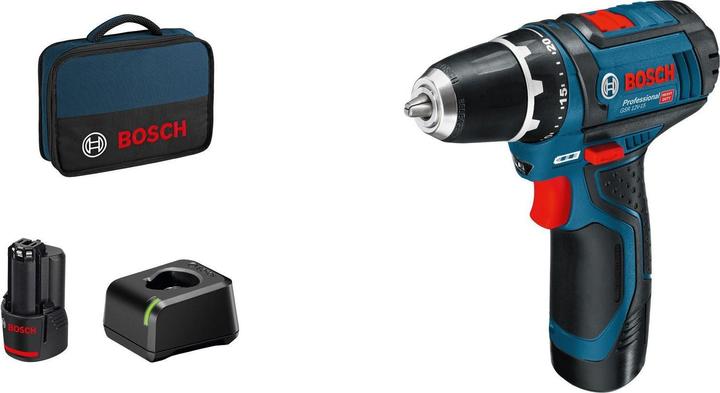 Productafbeelding Bosch Professional GSR 12V-15 accuboormachine en schroevendraaierset (Oplaadbare batterij)