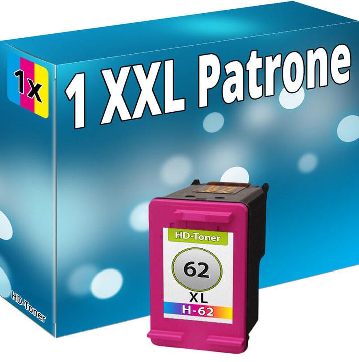Actual product image Druckfuxx DRUCKER TINTE PATRONEN für HP 62 OfficeJet 200c 202 250 5740 5742 5744