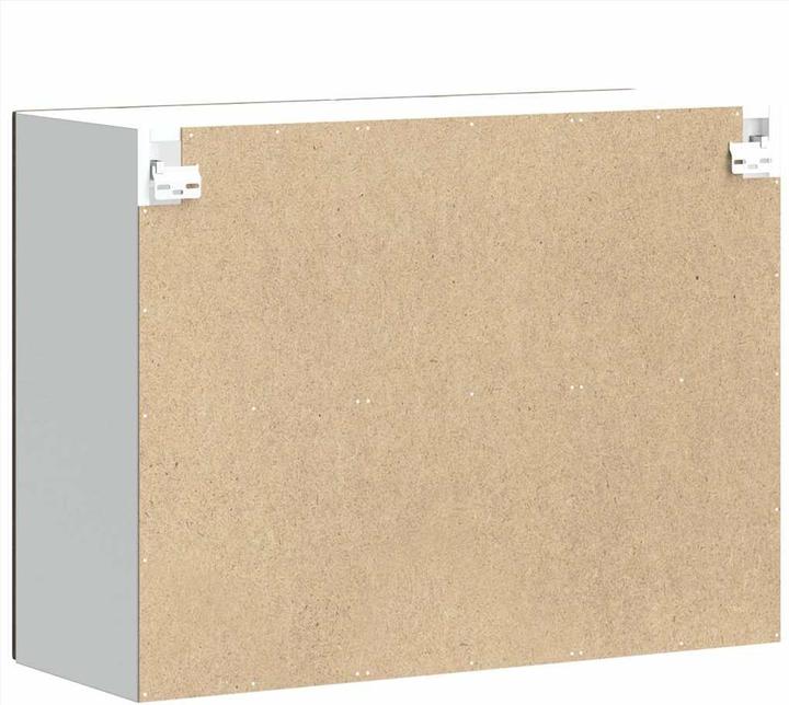 Produktbild VidaXL Küchen-Hängeschrank mit Glastür Kalmar Braun Eichen-Optik (80 x 31 x 60 cm)