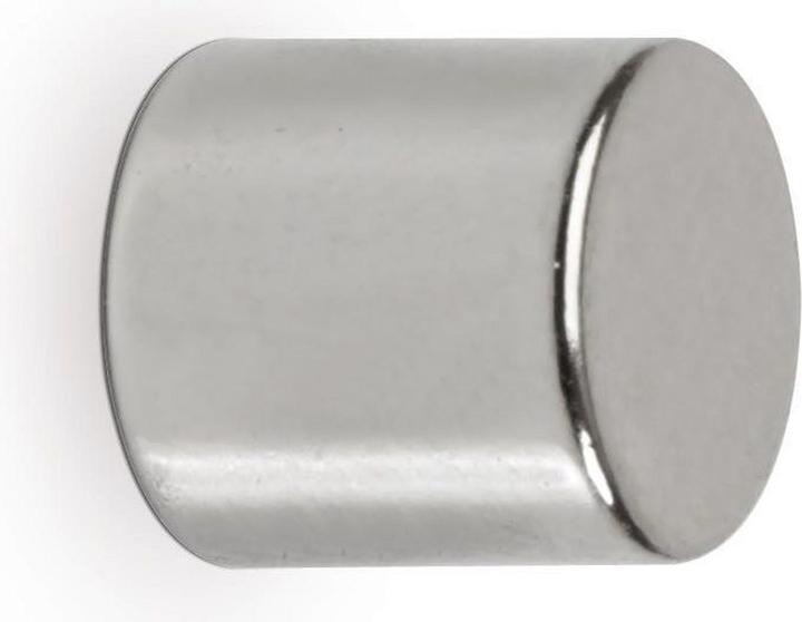 Actual product image Maul Neodymium disc magnet, 8 mm, holding force: 2.8 kg, silver Diameter: 8 mm / Height: 5 mm, high (10 x)