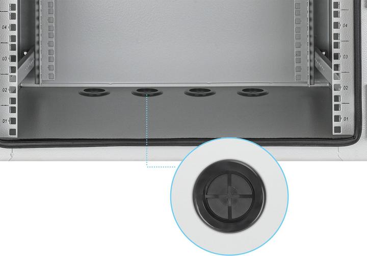 Produktbild Intellinet Industrieller IP55 19" Wandverteiler mit integrierten Lüftern, 6 HE (6 HE, 19 Zoll Rack)