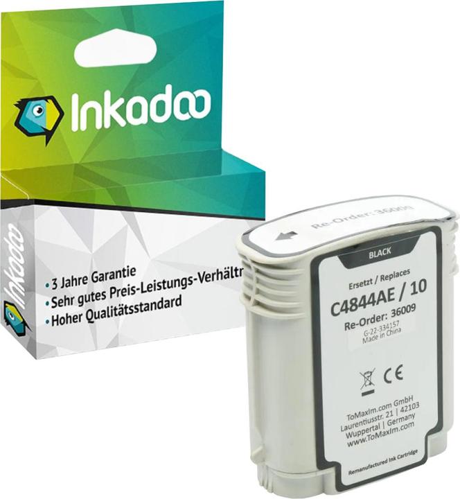 Immagine prodotto Inkadoo Cartucce di stampa compatibili con HP C4844AE / 10 Cartuccia della testina di stampa, nero nero (FC)