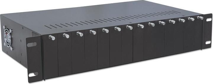 Image du produit Intellinet Boîtier de convertisseur de média 14 slots 48,26 cm 19 pouces rack 2U alimentation redondante