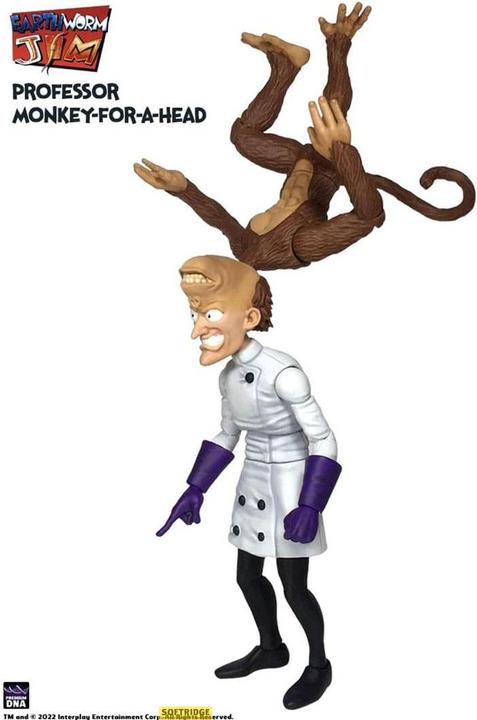 Actual product image Premium Earthworm Jim figurine Wave 1: Professor Monkey-For-A-Head 28 cm