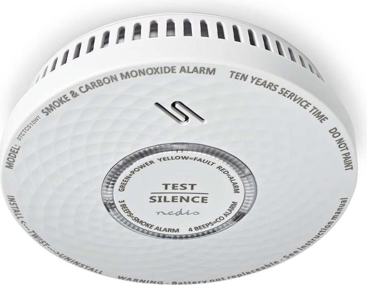 Produktbild Nedis Smoke & Kohlenmonoxid-Alarm | Batteriebetrieben | Batterie Lebensdauer bis zu: 10 Jahre | EN