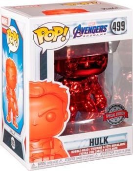 Produktbild Funko Pop Marvel Endgame Hulk mit Infinity Gauntlet Rot Chrome Limitierte Auflage
