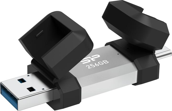 Produktbild Silicon Power 256 GB, USB TYPE-A and TYPE-C FLASH DRIVE, MOBILE C51, Silver (256 GB, USB-A, USB-C)