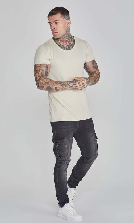 Produktbild Siksilk T-Shirt Muscle Fit T-Shirt in Ecru (M)