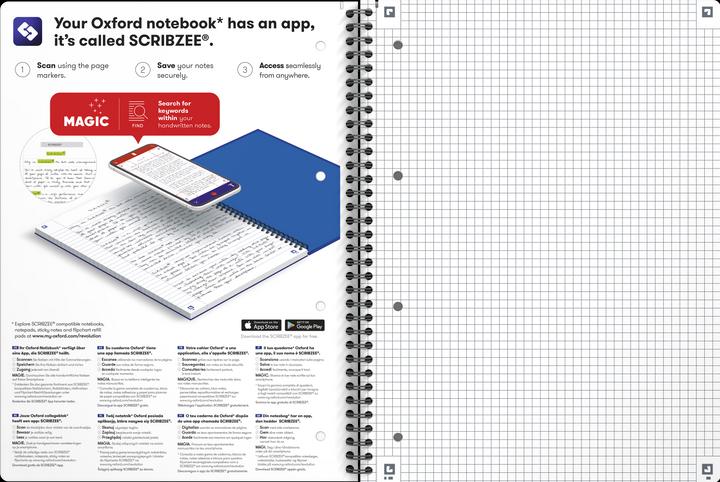 Actual product image Oxford College Book (A4, Checked, Soft cover)