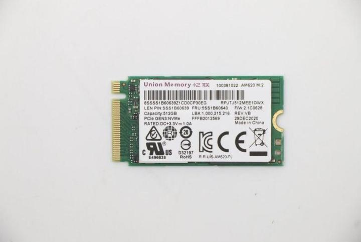 Image du produit Lenovo UMIS AM620 512GB PCIe 2242 (512 Go, M.2 2242)