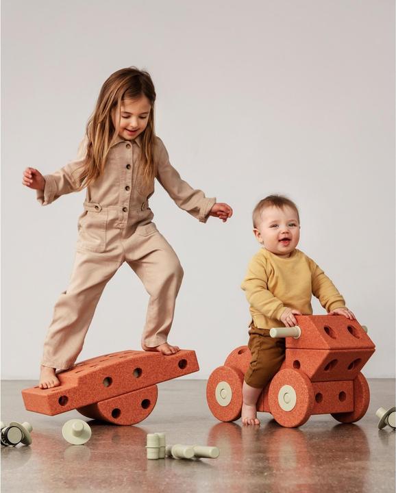 Image du produit Modu Dreamer Kit - Zachte blokken- 33 onderdelen - Open Ended speelgoed - Speelgoed 1 -2-3 jaar - Burnt O