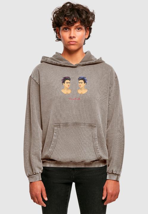Image du produit Merchcode Ladies Frida Kahlo - The Two Fridas Acid Washed Oversize Hoody - 178039 (5XL)