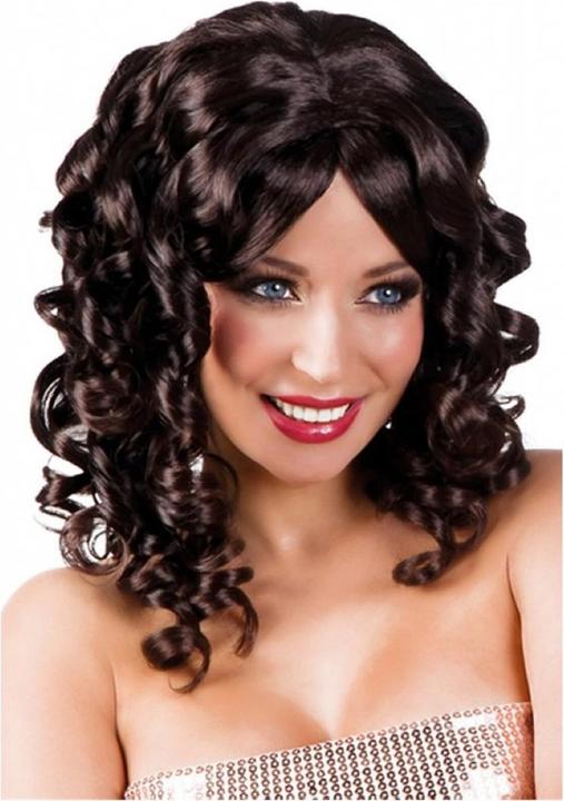 Actual product image Boland Wig Cocktail black shoulder length curly hair, in box