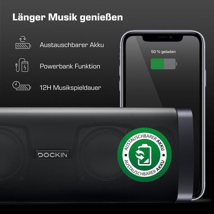 Actual product image Dockin D Fine (10 h, Rechargeable battery operated)