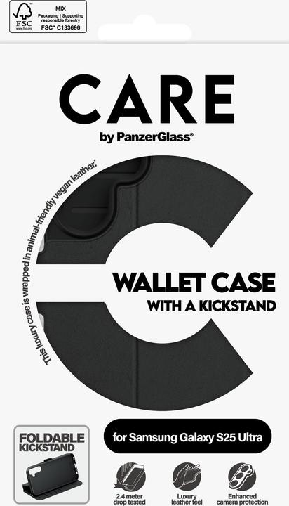Actual product image PanzerGlass CARE by ® Feature Wallet Case w. Kickstand Samsung Galaxy S 2025 Ultra, Cover, Samsung (Samsung Galaxy S25 Ultra)
