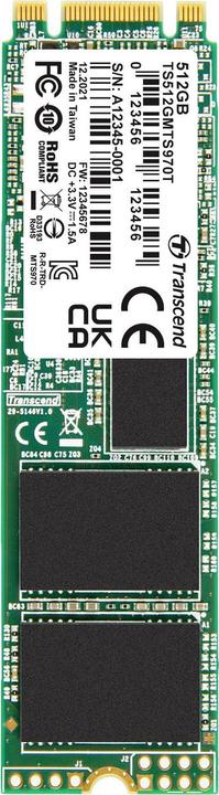 Image du produit Transcend MTS970T 512 Go SSD SATA interne M.2 2280 SATA III Retail TS512GMTS970T (512 Go, M.2 2280)