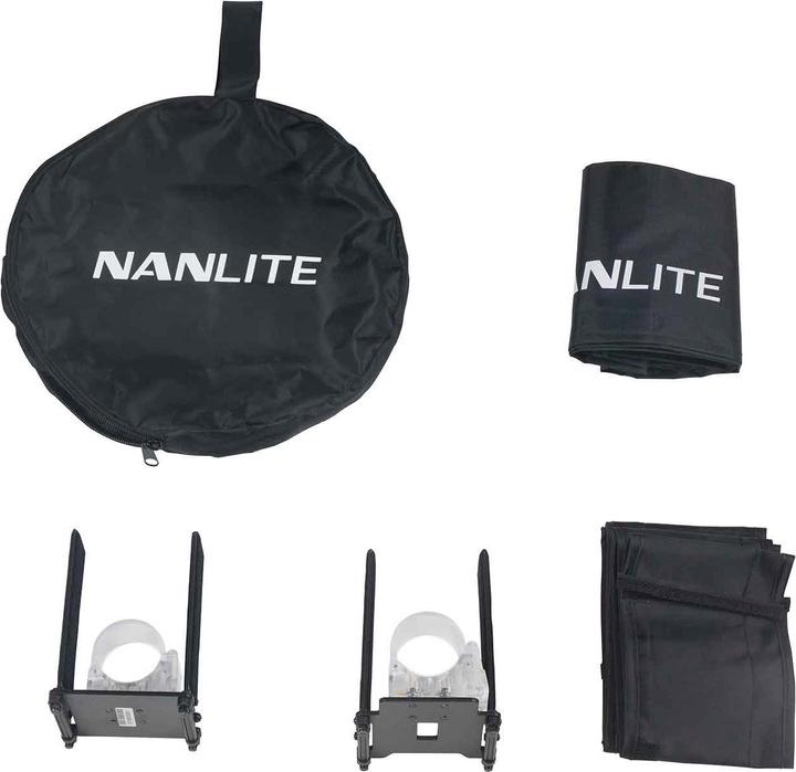 Actual product image Nanlite Barndoor with straightening grid (PavoTube II 15C) (Latticework)