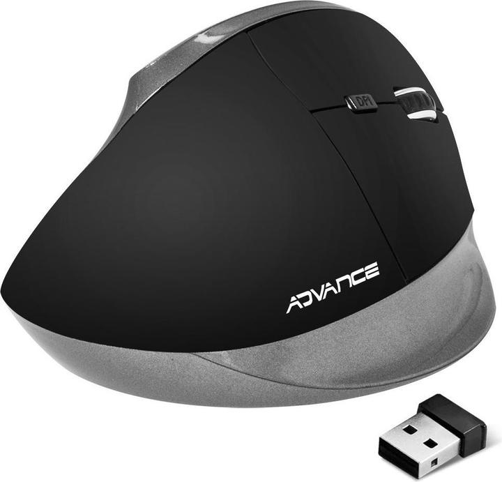 Produktbild Advance Souris Sans Fil Ergonomique Vertical Plus (Noir) (Kabellos)